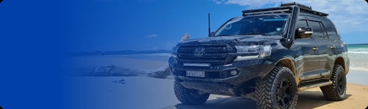 Land Cruiser on African terrain